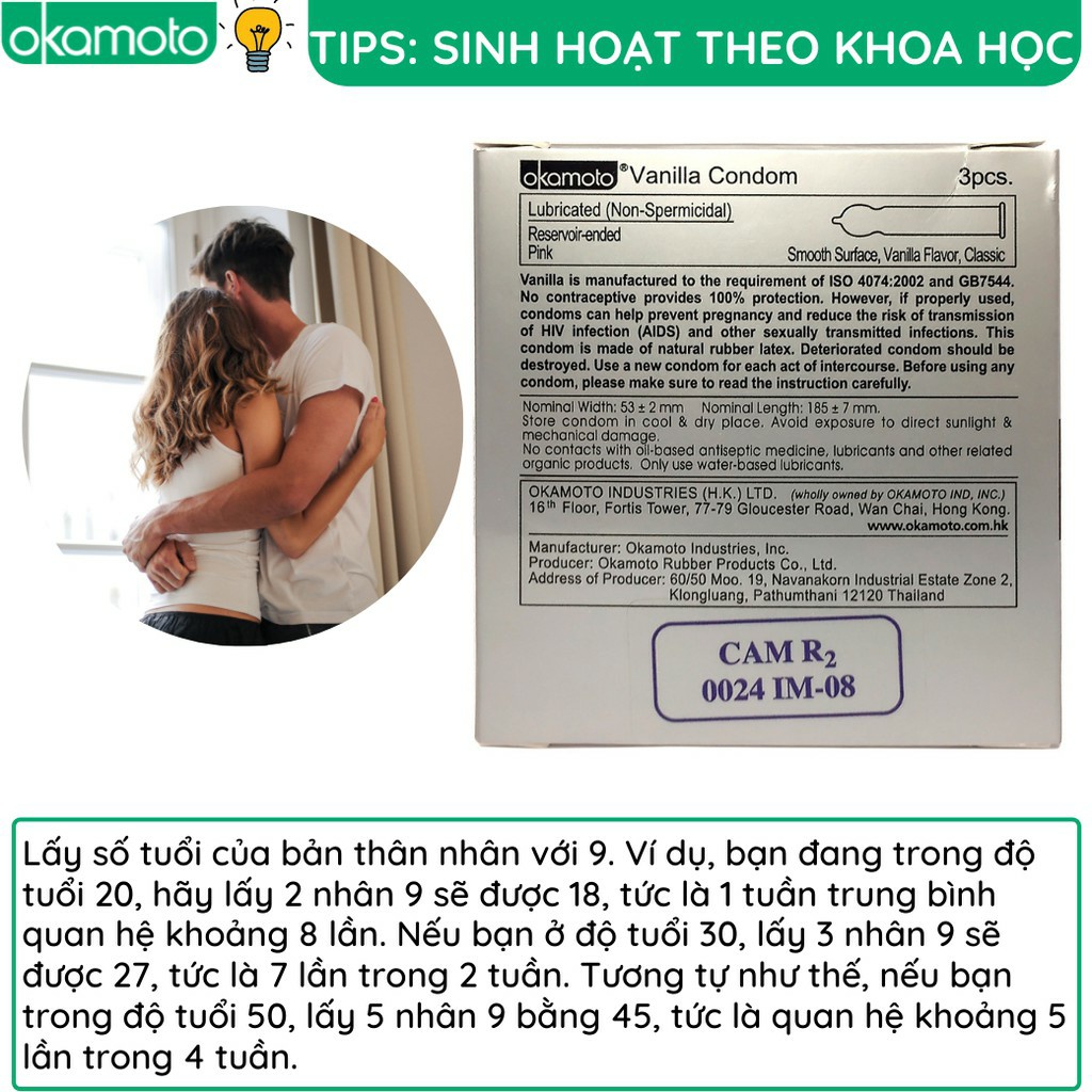 Bao cao su OiO Trắng Soft Growth, mỏng, nhiều gel bôi trơn, tăng chiều dài 1,5cm - Hộp 05 bcs 5 bi