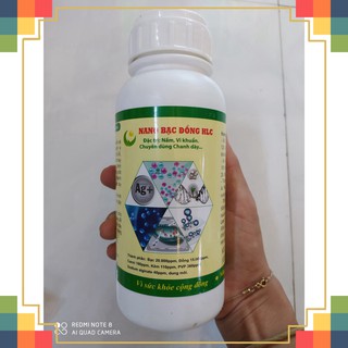[HOT] Thuốc trị phòng - trừ bệnh nấm, vi khuẩn cây trồng NANO Bạc-Đồng HLC. Chai 500ml