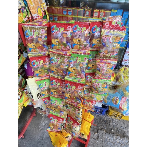Dây 10 gói kẹo chip dẻo Hải Hà loại 12g
