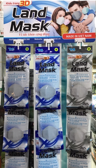 combo 2 gói Khẩu Trang 5D K94 ( LAND MASK ) Bịch 10chiếc