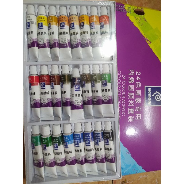 MÀU ACRYLIC DẠNG TUÝP 18/24 MÀU