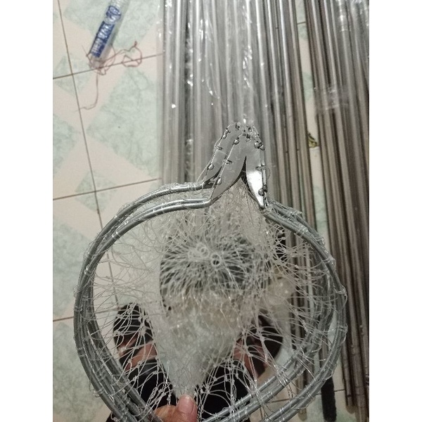bộ sào inox 6m với vợt hái trái cây cả cuống