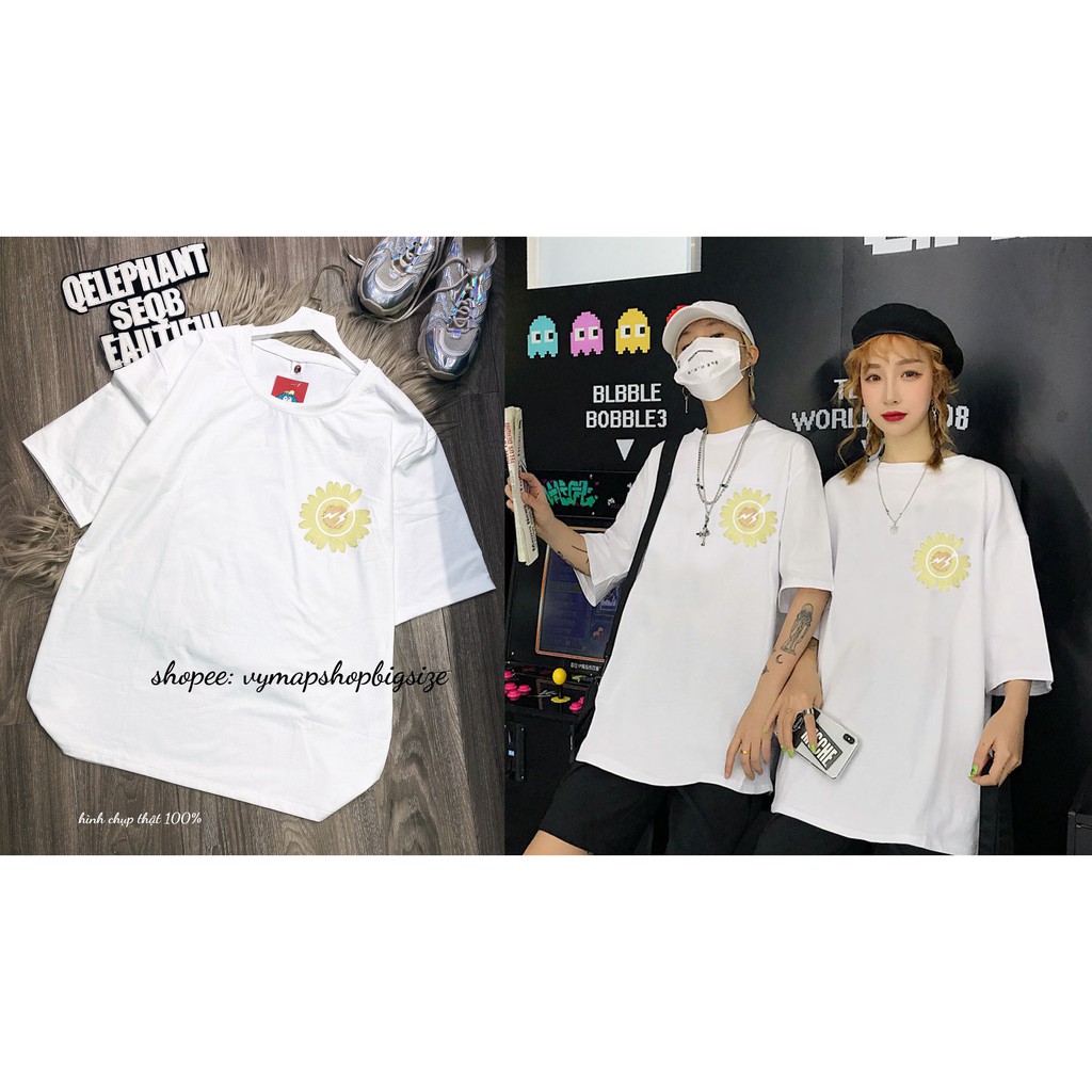 đồ đôi cao cấp hoa cúc ulzzang BIGSIZE unisex 60-100KG