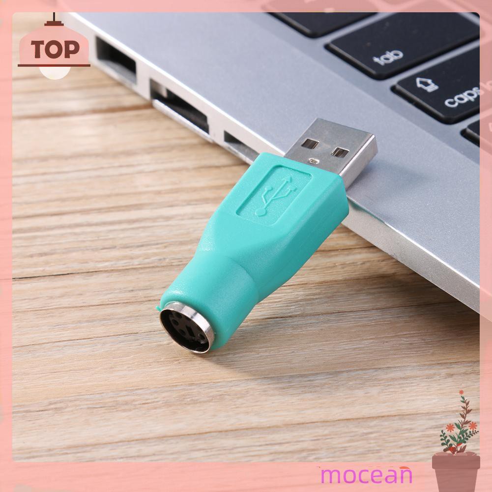 Set 2 Đầu Chuyển Đổi Từ Ps / 2 Female Sang Usb Male Cho Bàn Phím Chuột Và Chuột Máy Tính