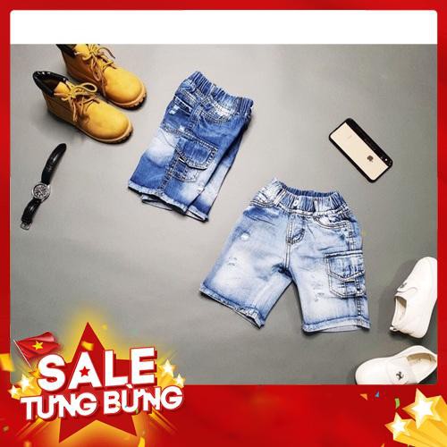 QUẦN JEAN LỬNG BÉ TRAI LƯNG THUN BẢN CỰC TO SANG TRỌNG PHỐI RÁCH NHIỀU TÚI TIỆN LỢI - Hàng nhập khẩu