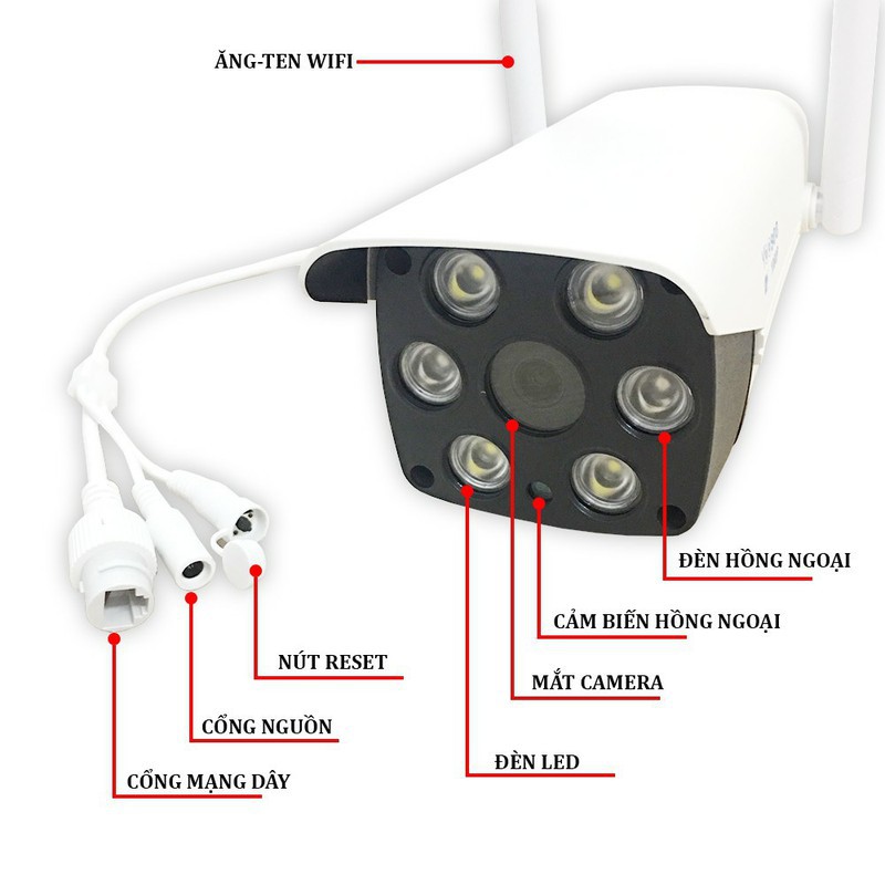 Camera yoose ngoài trời Full HD 1080P 6 led | BigBuy360 - bigbuy360.vn