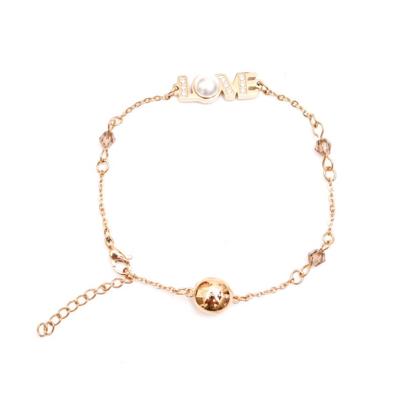 Lắc tay vòng tay chữ LOVE LOVE02 (Màu Vàng/Vàng Hồng), đồng hồ julius