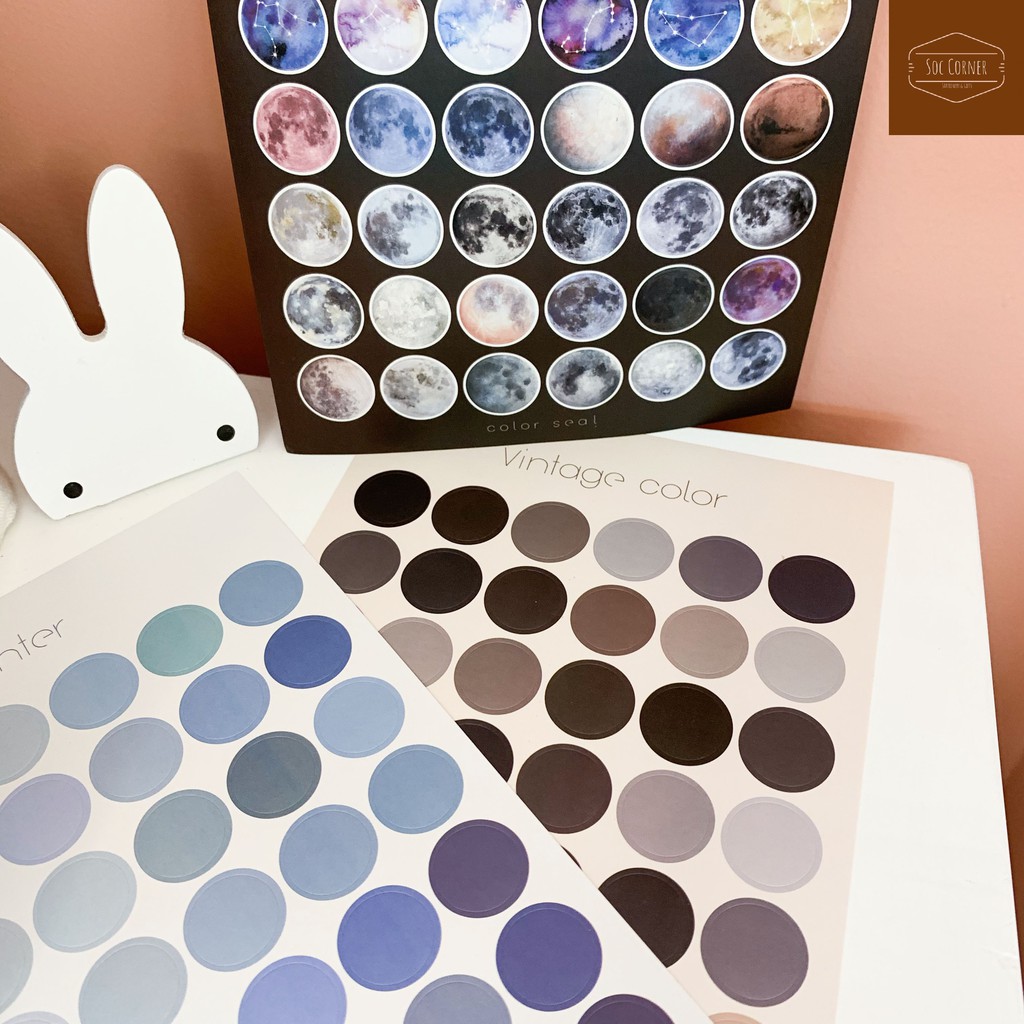 1 TỜ STICKER TRÒN MORANDI ROUND STICKER