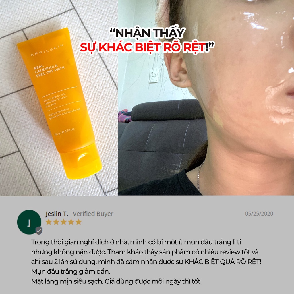 Mặt Nạ Lột Tẩy Tế Bào Chết APRILSKIN Real Calendula Peel Off Pack 100g