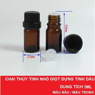 Lọ thuỷ tinh đựng tinh dầu 5ml
