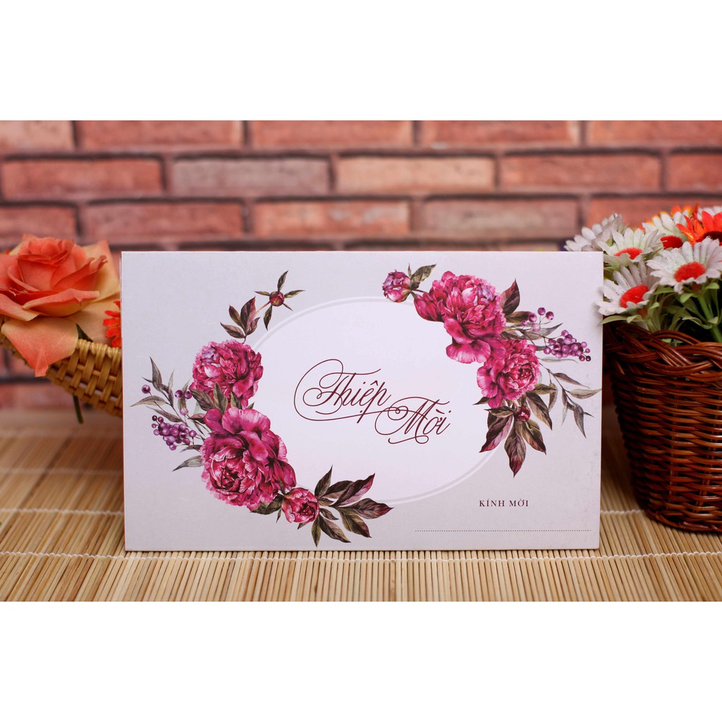 Ruột thiệp cưới hiện đại - gập ba