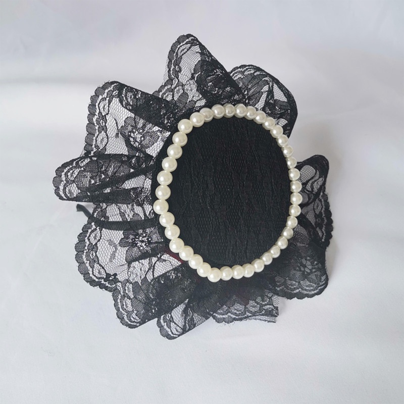 XIXI Băng Đô Ren Lưới Đính Ngọc Trai Hóa Trang Lolita Dành Cho Nữ