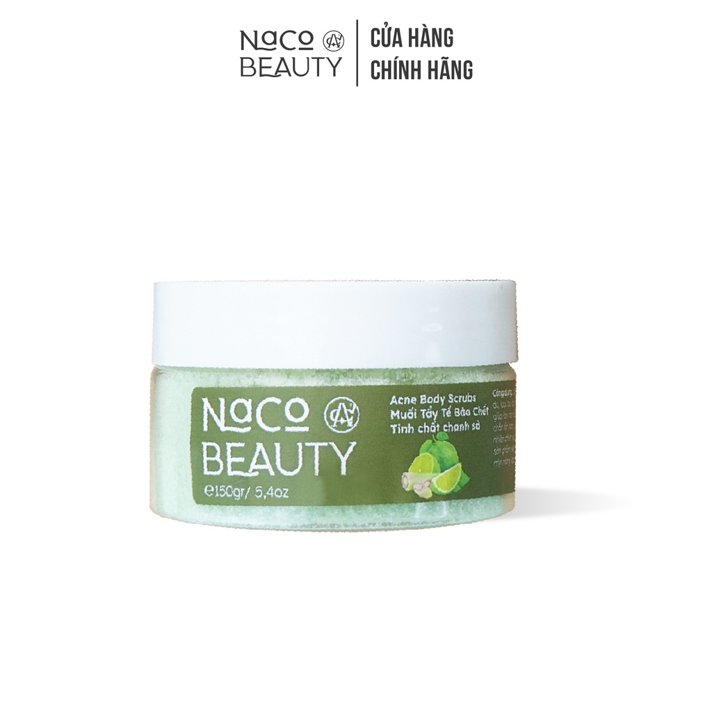 Muối Tắm Tẩy Tế Bào Chết Da Chết Body NACOBEAUTY Trắng Sáng Sạch Mịn Mềm Da Dưỡng Ẩm Hương Hoa Trà 150G