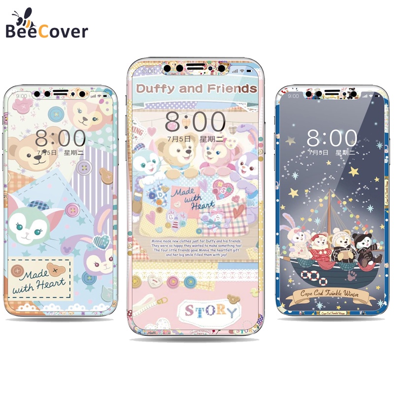 Kính Cường Lực Mềm Bảo Vệ Màn Hình Họa Tiết Hoạt Hình Cho Iphone 6 6S 7 8 Plus X XR XSMAX 11 12 13 Pro Max Sự Bảo Vệ