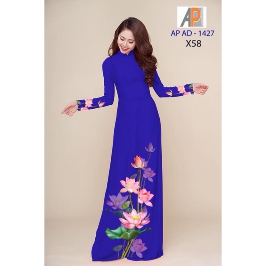 Vải may áo dài hoa sen in 3D.Có clip vải thật