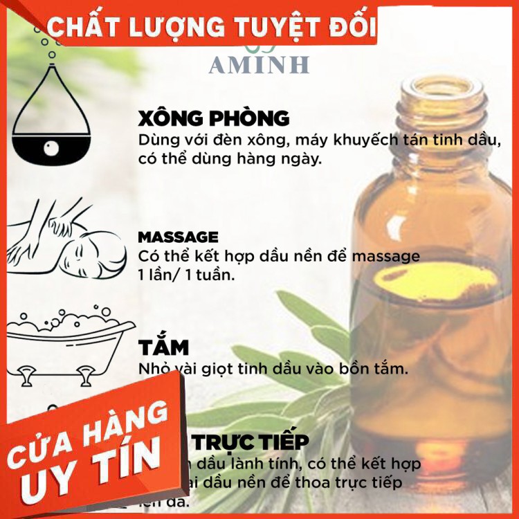 HÀNG CAO CẤP -  Tinh Dầu Hương Thảo Thiên Nhiên Thơm Phòng AMINH Lọ 10ml Từ Pháp Nguyên Chất 100 % Giúp Thư Giãn Ngủ Ngo