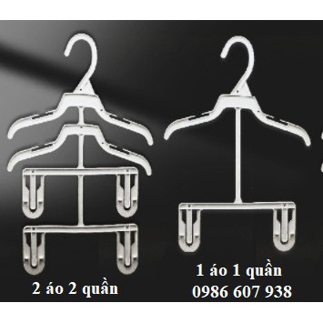 Móc bộ bé trẻ em size 0-3 tuổi (Combo 20 chiếc)