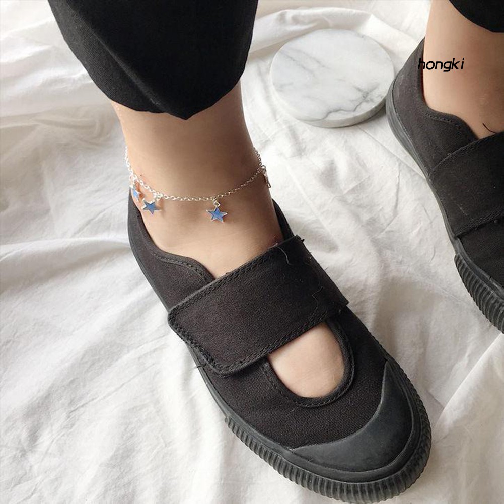 Vòng đeo chân thiết kế họa tiết ngôi sao phát quang độc đáo thời trang unisex