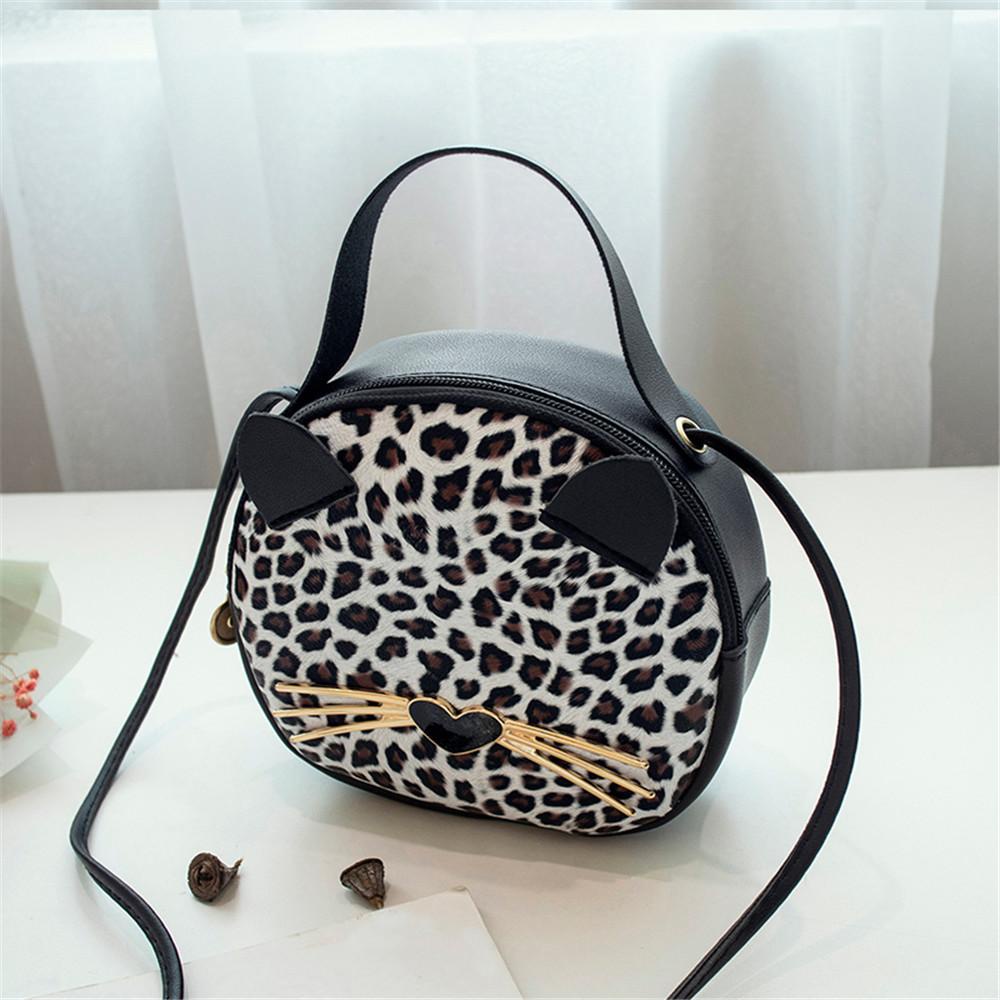 Túi Da Pu Đeo Chéo Hình Mèo Dễ Thương