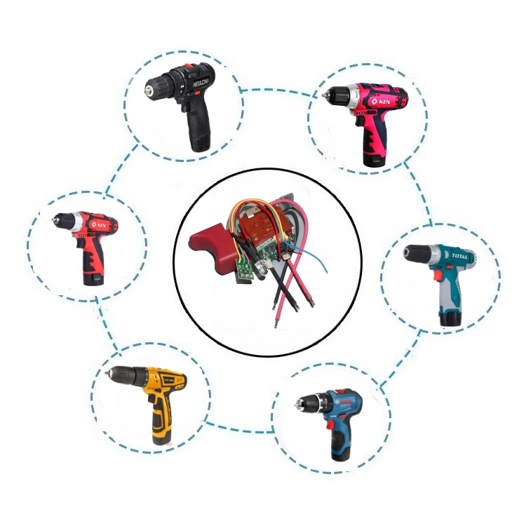 CÔNG TẮC MÁY KHOAN PIN, ĐIỀU TỐC MÁY KHOAN 12V EGD-1112B 12A
