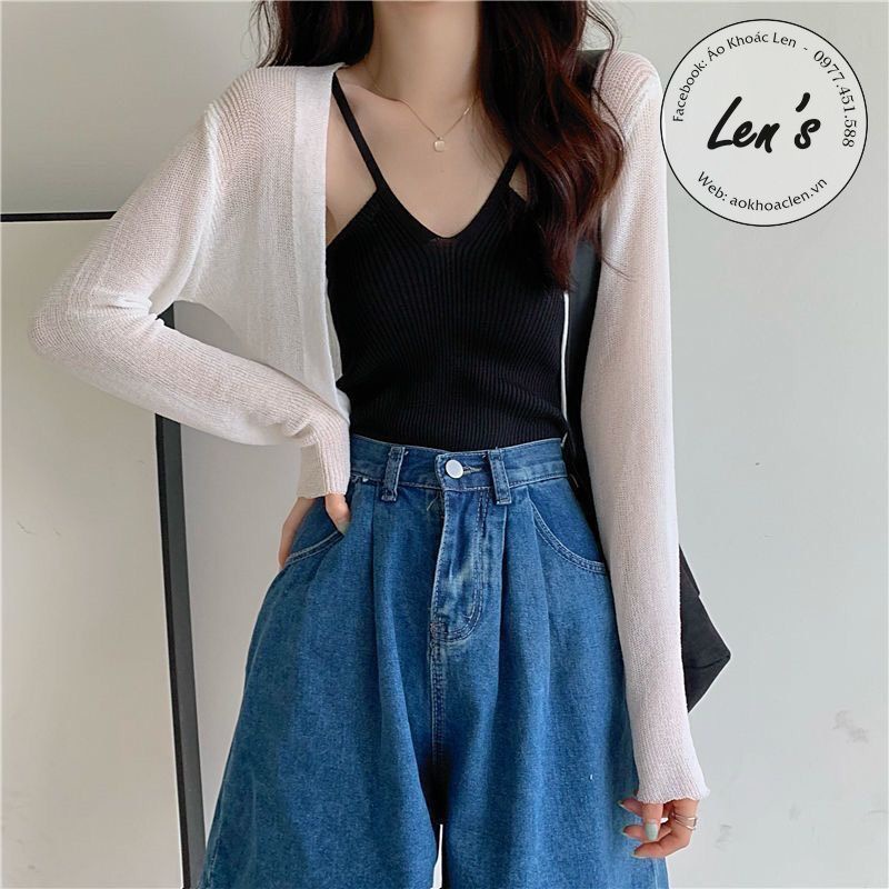 ÁO KHOÁC MỎNG DÁNG CROPTOP
