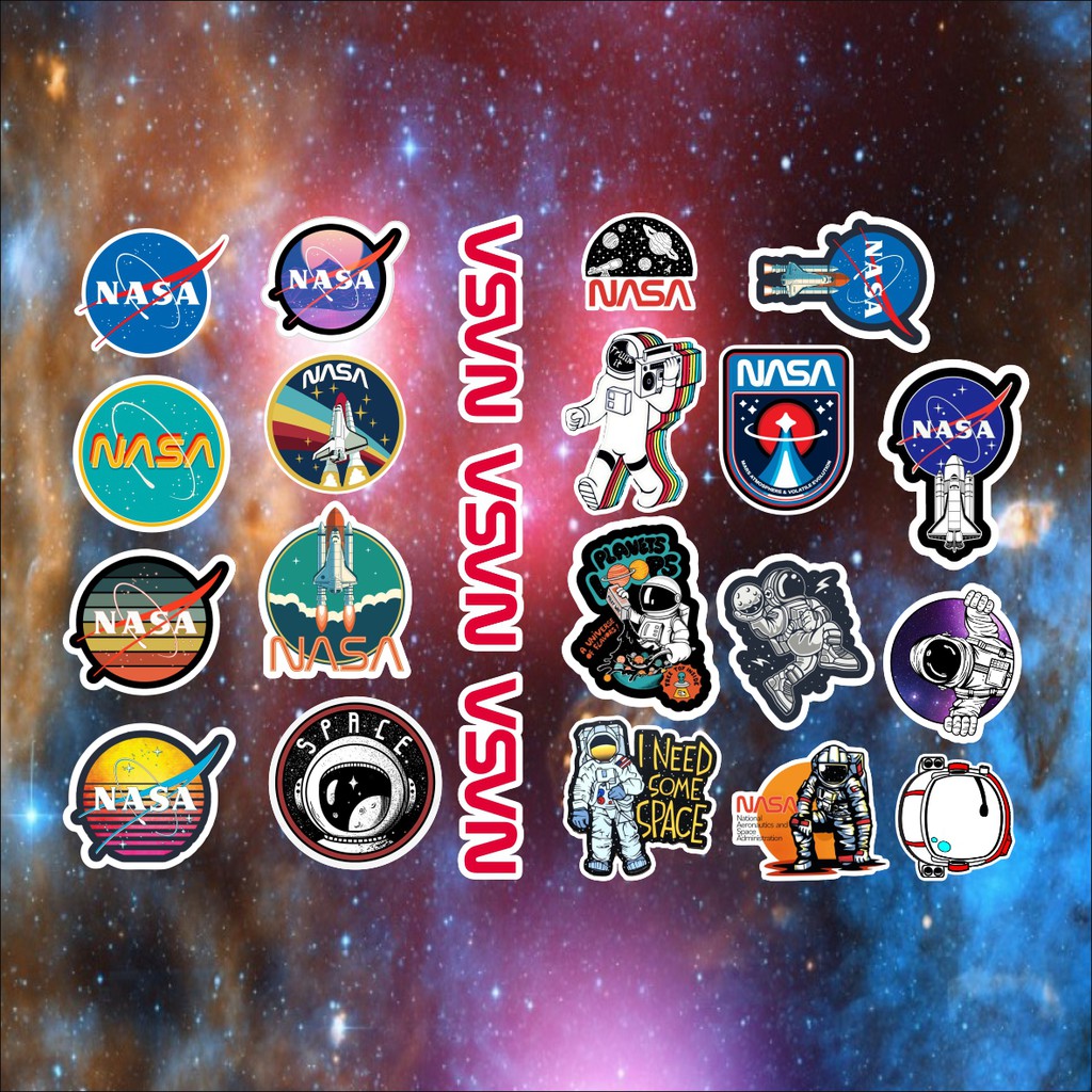 NASA Sticker dán tường hình PACK | Mũi tên | Phi hành gia | Không gian