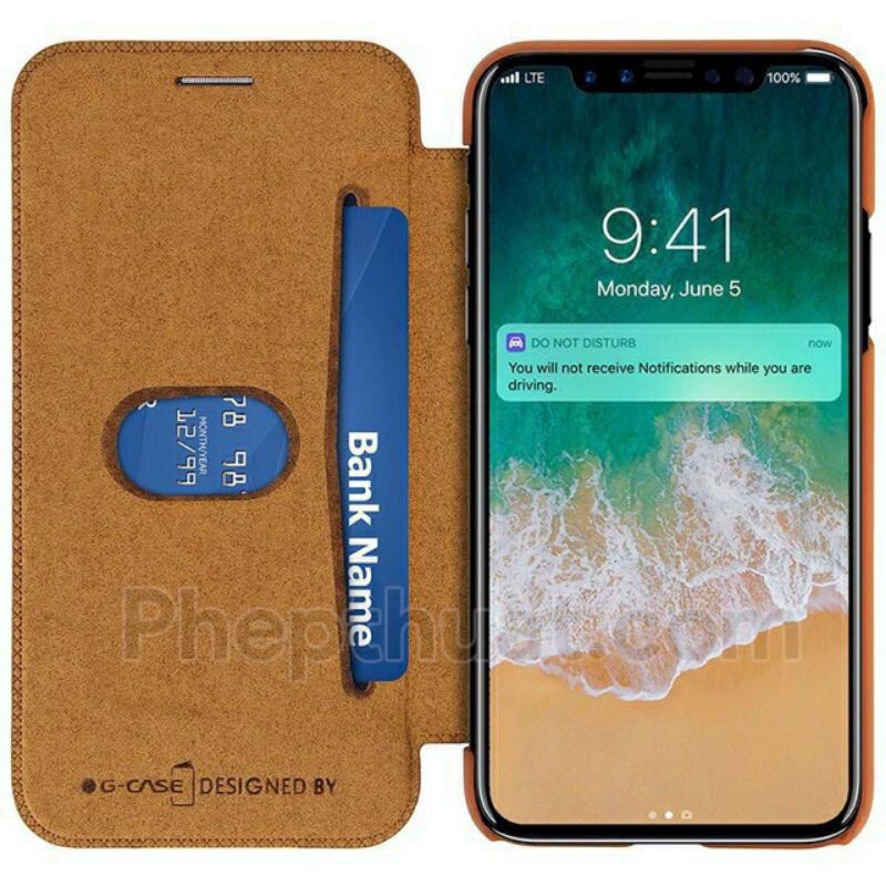 Bao da G-Case iPhone X, Xs Max, 11, 11 Pro, 11 Pro Max có khay nhét thẻ chính hãng