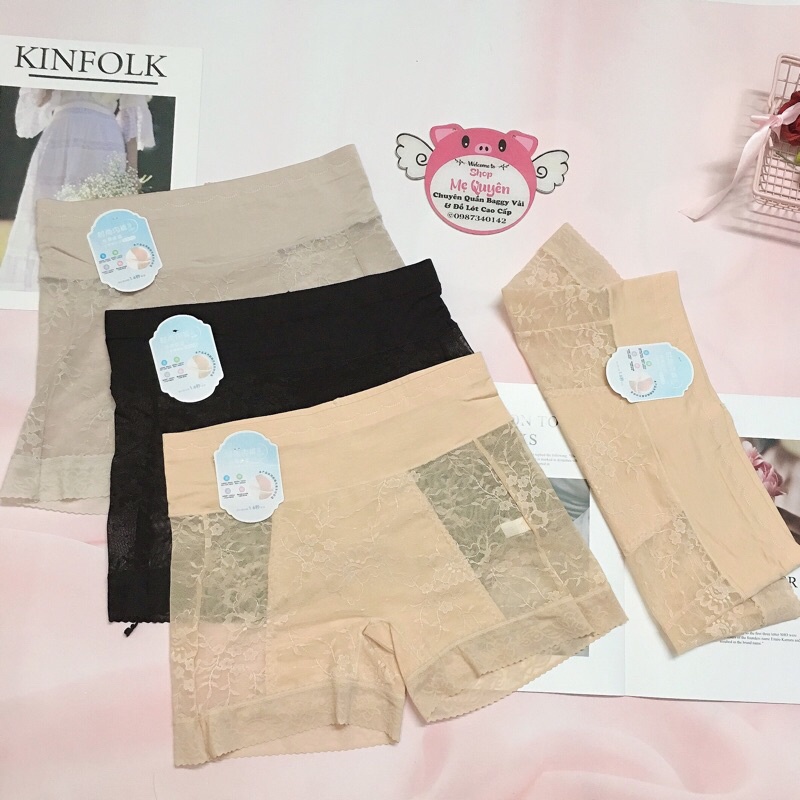 Quần lót nữ dáng đùi cotton phối ren sexy, cạp cao gen mỡ bụng dưới- nâng mông căng tròn cho nàng tự tin diện đồ body