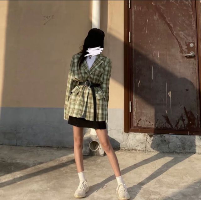 (Hàng Đẹp)Ảnh thật 4 hình cuối-HC317.Áo blazer kẻ caro xuân hè phiên bản mới Hàn Quốc | BigBuy360 - bigbuy360.vn
