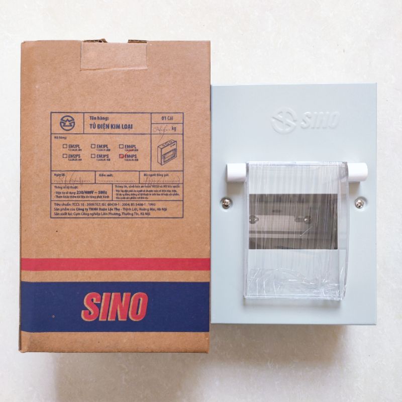 Tủ điện vỏ kim loại chứa 4 Module SINO EM4PL , EM4PS