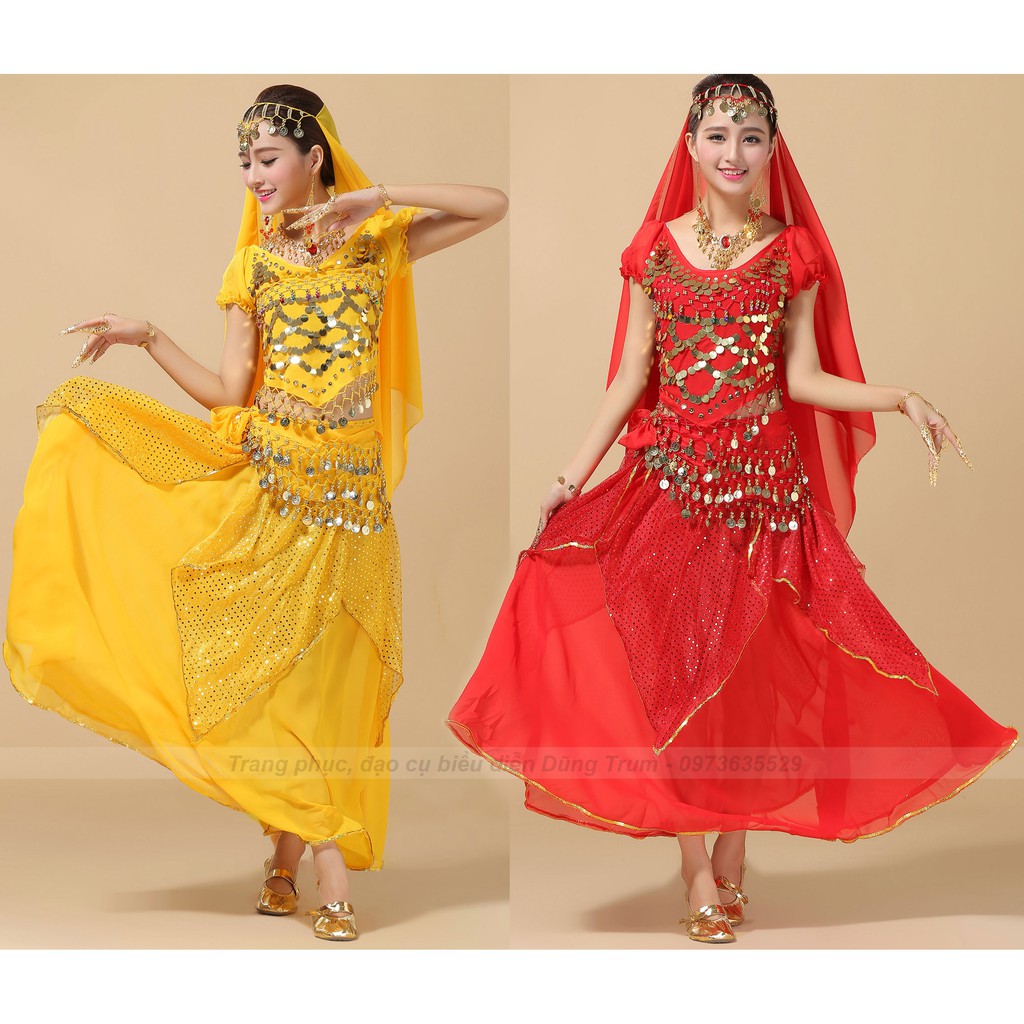 Trang phục Ấn Độ người lớn mẫu Váy kết hợp Áo cộc
