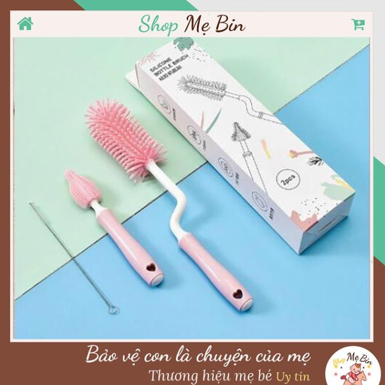 Cọ Bình Sữa Silicon Cao Cấp 2-3 Chi Tiết Cho Mọi Loại BÌnh Shop Mẹ Bin