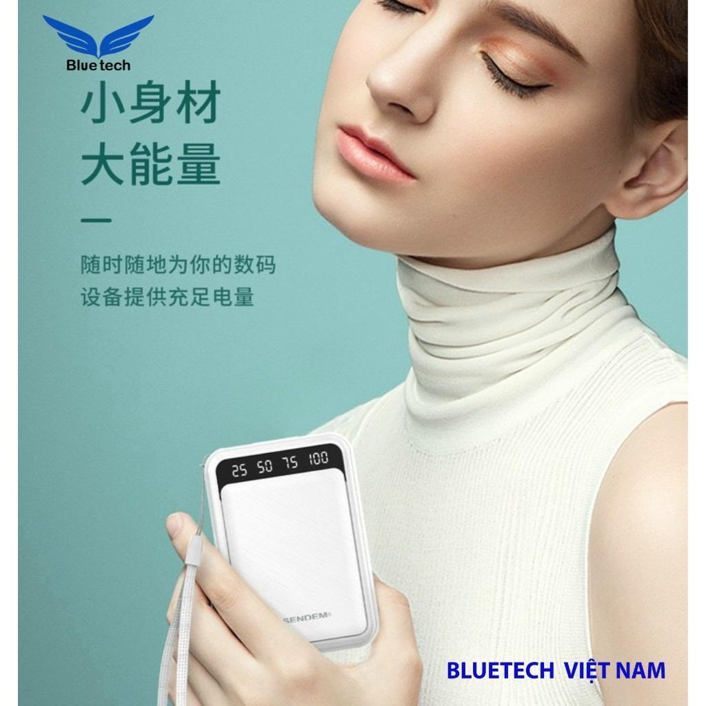 Sạc Dự Phòng Sạc Mini Cầm Tay Sendem P300 Chính Hãng, Dung Lượng 10000mah Nhỏ Gọn Tiện Lợi thời trang