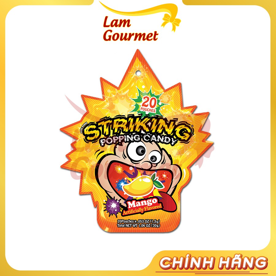 Kẹo Nổ Striking Popping Candy 30g Nhiều Vị  - Lam Gourmet