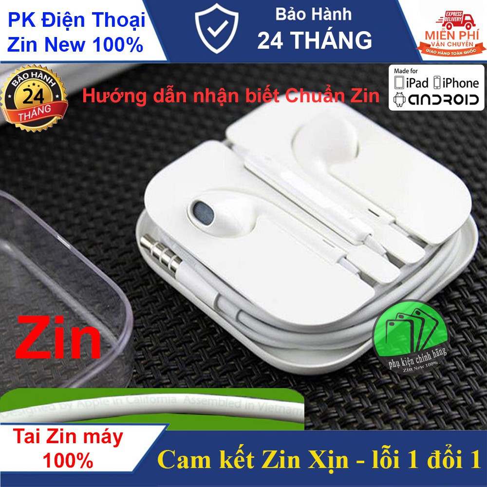 Tai nghe iPhone 6S Plus, 6S, 6 Plus, 5S Chính Hãng ,Nguyên SEAL Zin máy 100% - BH 2 năm