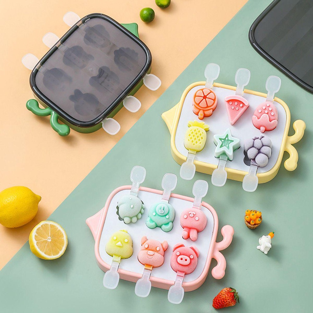 Khuôn Làm Kem Que Bằng Silicone DIY Có Thể Tái Sử Dụng