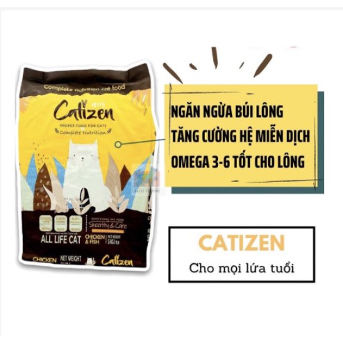 Thức ăn khô Catizen túi 5kg – Thức ăn cho mèo mọi lứa tuổi