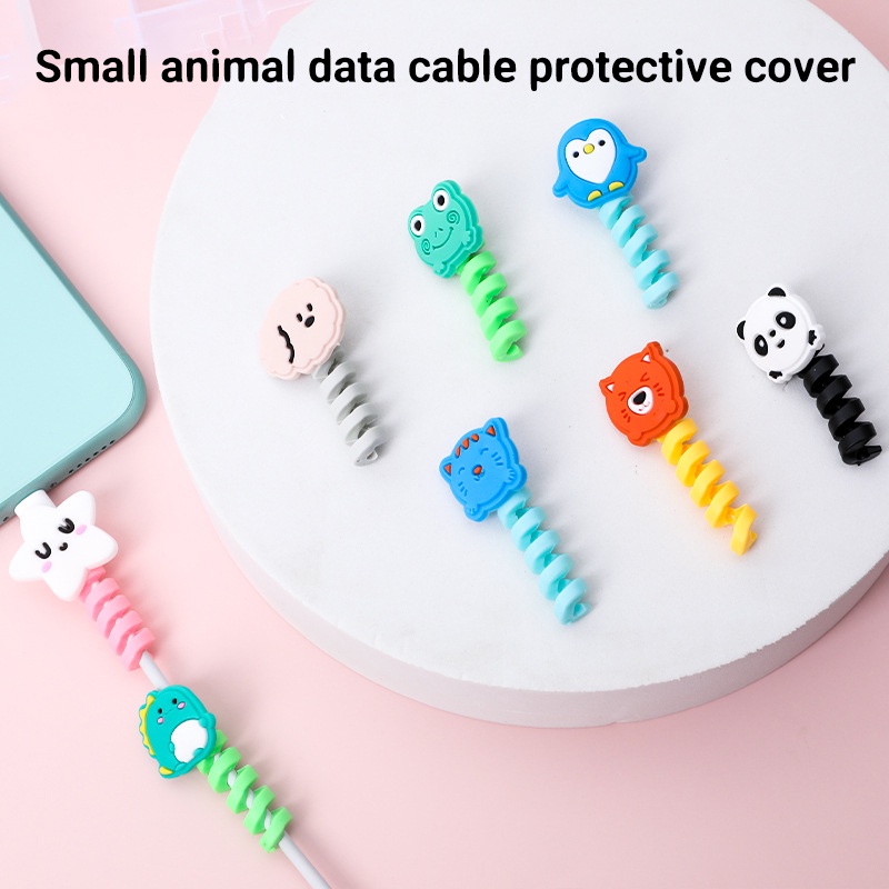 Coza Miếng Bảo Vệ Cáp Đẹp Silicon Mềm Chống Đứt Dây Dữ Liệu Bảo Vệ Điện Thoại Của Bạn Kéo Dài Thời Gian Phục Vụ Li-fe Đuôi Cáp Tai Nghe Trang Trí Dễ Thương