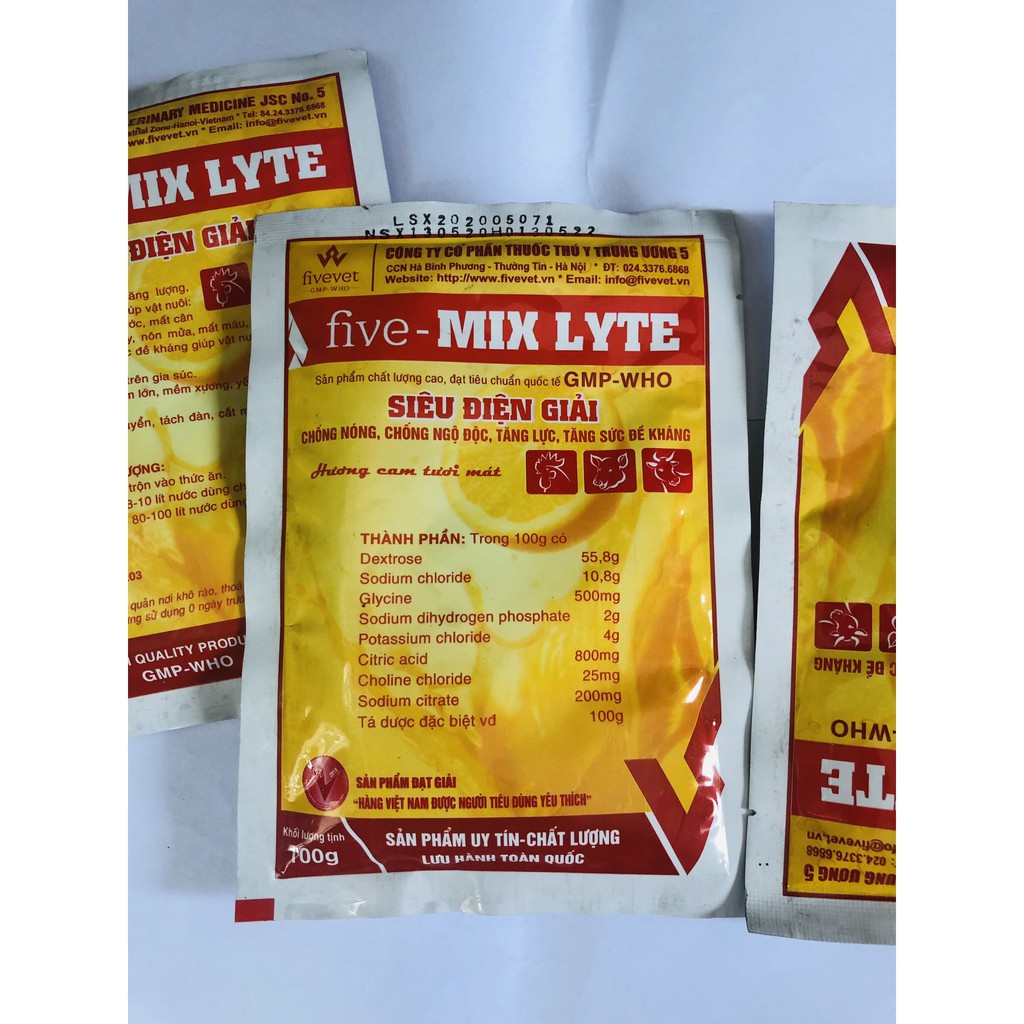 FIVE -MIX LYTE Siêu điện giải  - Thuốc TY& BVTV Minh Tuệ