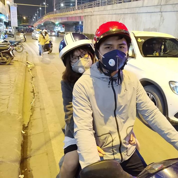 Combo 05 khẩu trang (size L) AQblue Moto - Motorbike Pollution Mask (5 khẩu trang cao cấp)