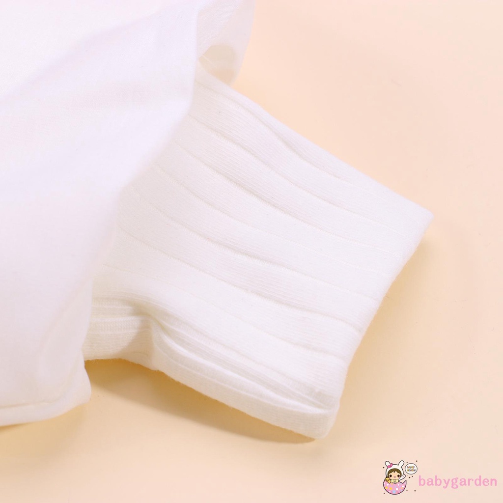 Bộ áo tay phồng dài màu trơn + đầm hai dây thoải mái cho bé gái 1-6 tuổi