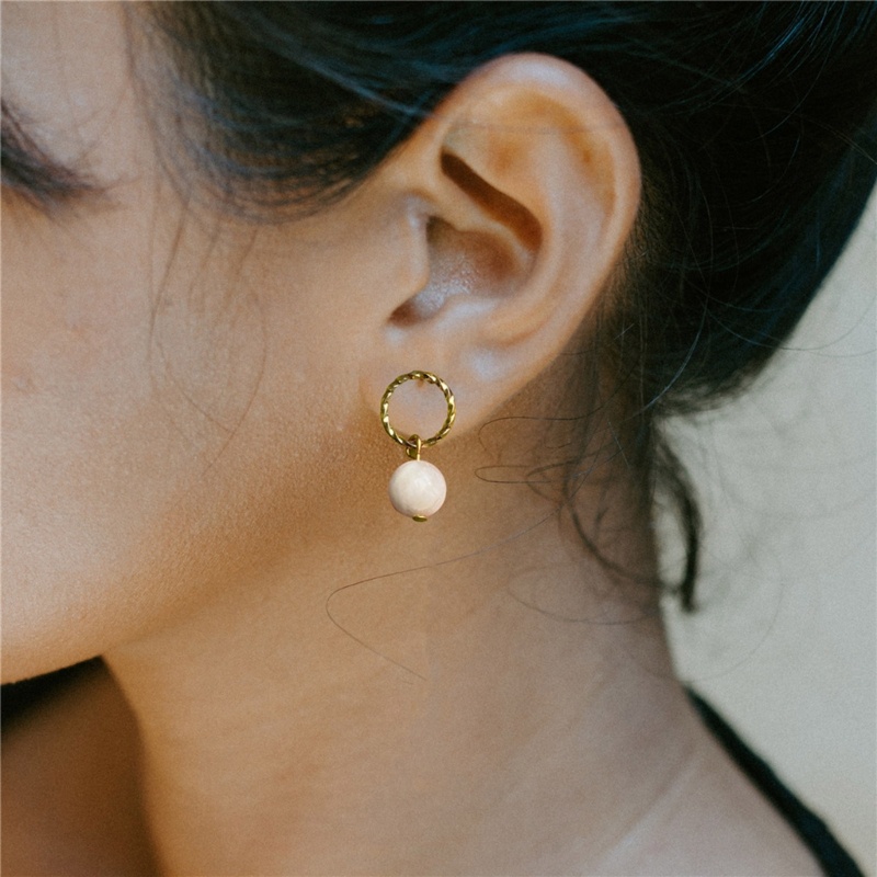 Khuyên Tai Dạng Hạt Đá Quý Không Gây Dị Ứng Trang Trí Tiệc Tối Giản Dành Cho Bạn Nữ