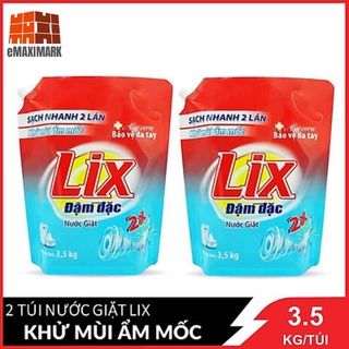 Nước giặt lix đậm đặc tẩy sạch vết bẩn cực mạnh túi 3.5kgx2