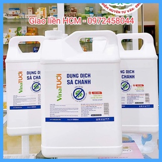 [BÁN SỈ CAN 5 LÍT] Dung dịch xịt khử khuẩn, sát khuẩn tay SẢ CHANH VINA TƯƠI( thùng 2 can, 4 can)