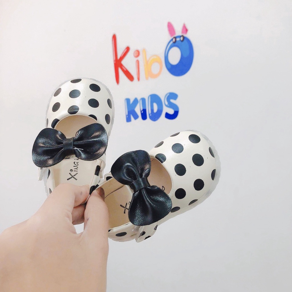 iày Bé Gái - Giày búp bê da mềm phong cách Vintage Hàn Quốc có quai dán BB446 (có ảnh thật)