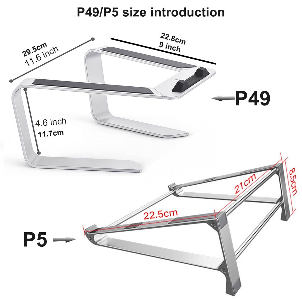 Giá đỡ máy tính xách tay bằng hợp kim nhôm có thể tháo rời kiêm tản nhiệt cho Macbook
