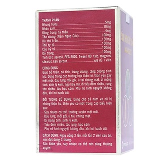 SÂM NHUNG BỔ THẬN NAM DƯỢC ( 30 viên )