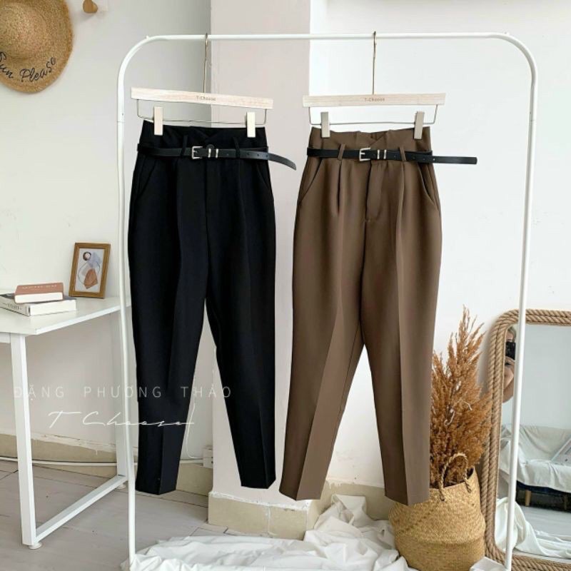 Quần Baggy Cạp V kèm đai