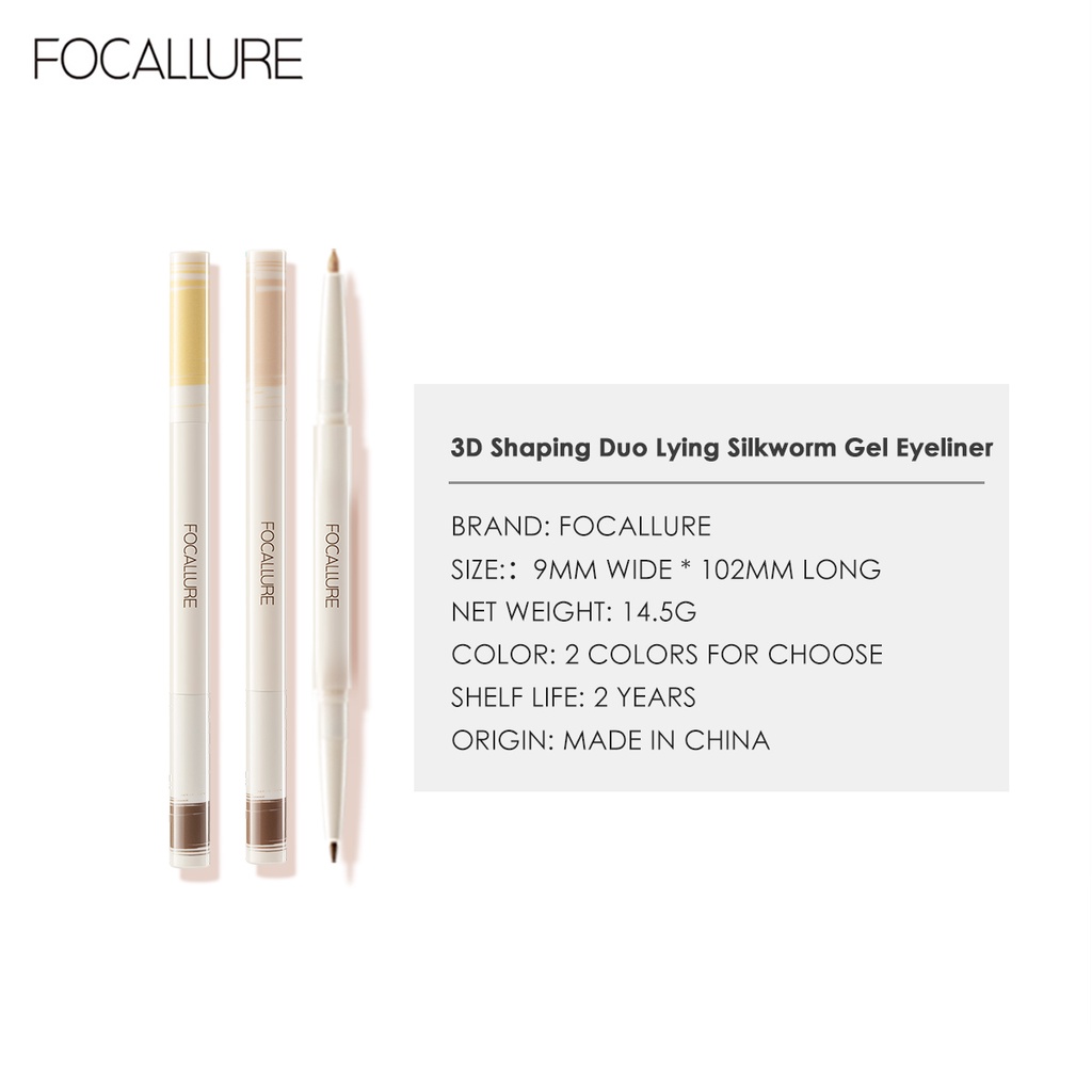 Gel kẻ mắt FOCALLURE 3D mềm mượt 14.5g