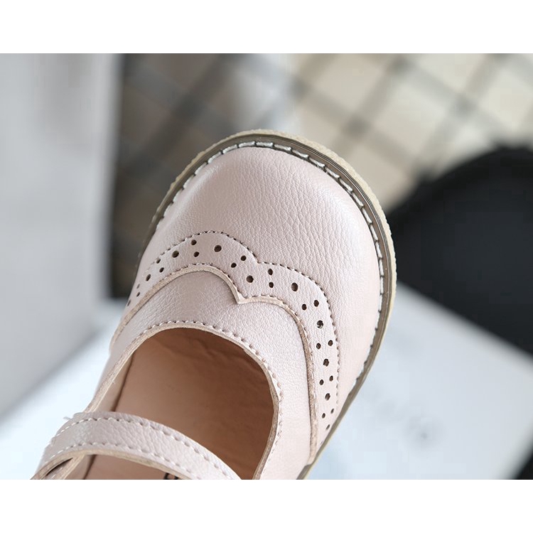 Giày Búp Bê Da Phong Cách Anh Cho Bé Gái Từ 1-6 Tuổi